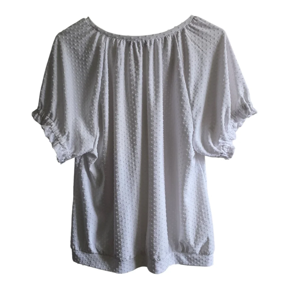 Loft Petites Swiss Pot Puff Sleeve Blouse XL